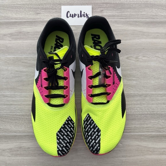 Nike Zoom Rival Waffle 6 Men's Size 10.5 Volt Track Spikeless Running DX7998-700 - Picture 3 of 9